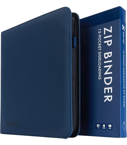 Vault X 9 Pocket Trading Card Zip Binder, 360 Cards, Premium Exo